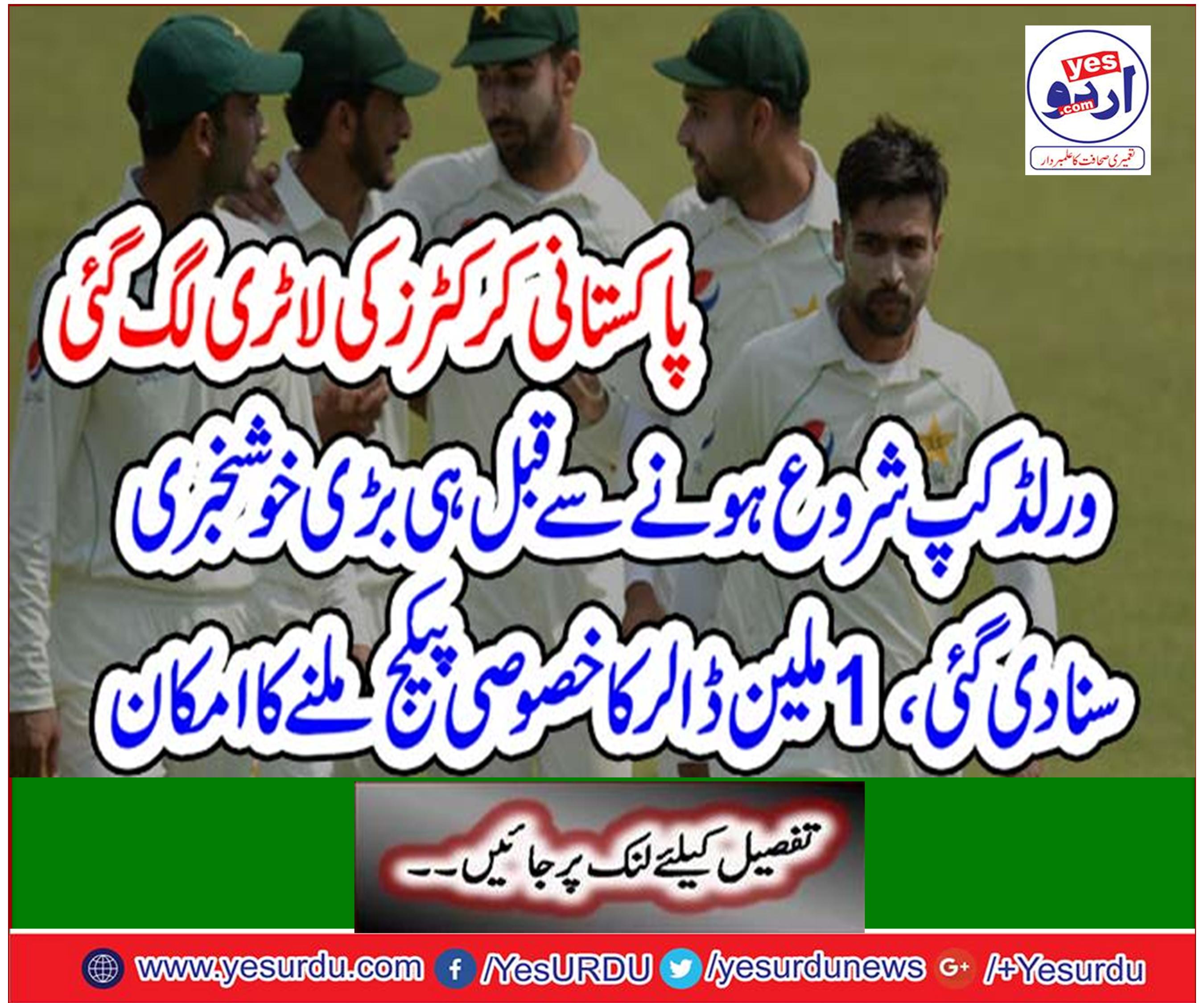 Pakistani cricketer Zaki Looti got a big news before the World Cup began, $ 1 million special package