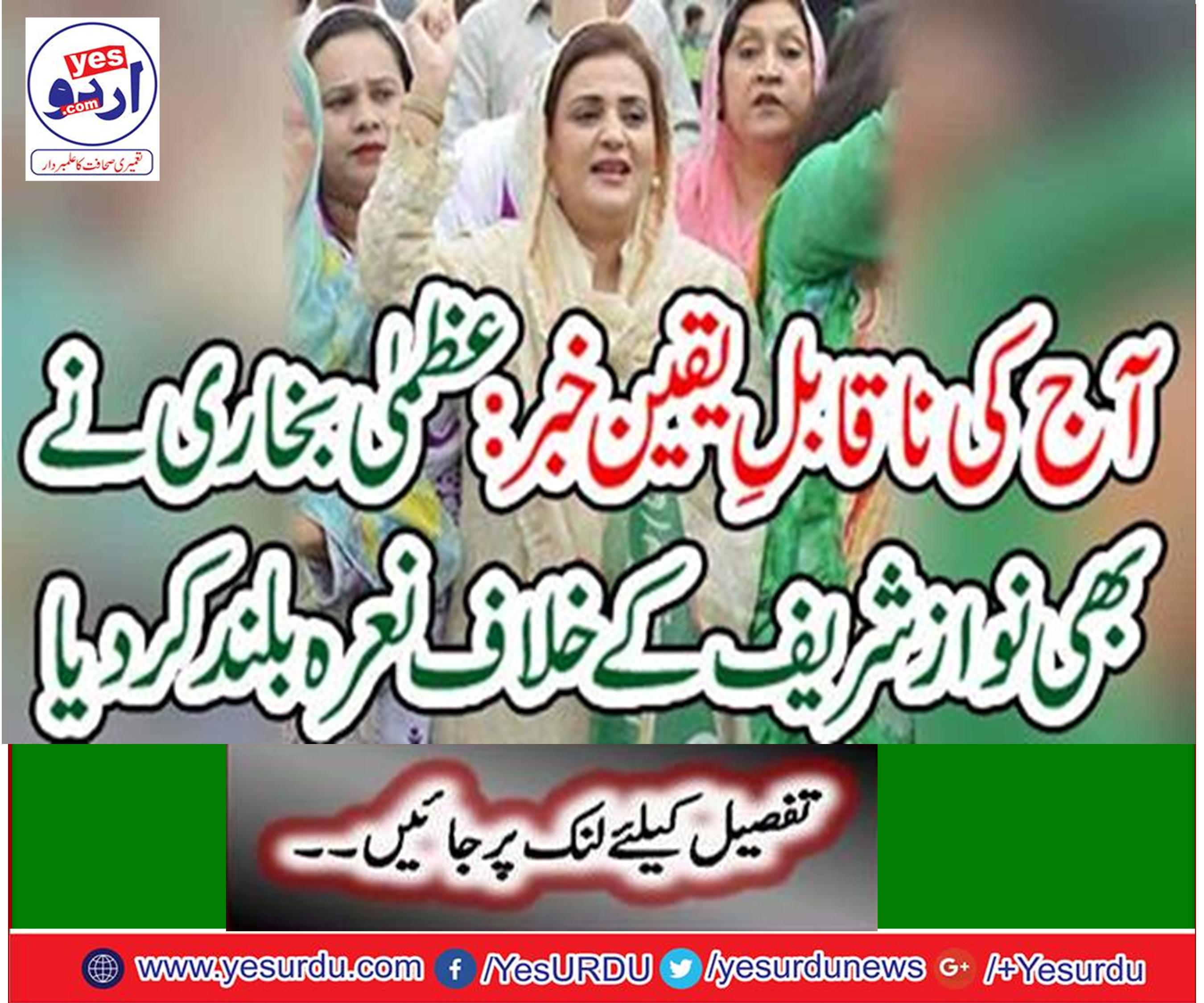 During the protest, leagui mpa Uzma Bukhari mistakenly slogan against Nawaz Sharif