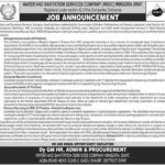 Water & Sanitation Services Company (WSSC) Swat Jobs 2019 for 5+ Computer Operators, Account Assistant, PS & Management Posts