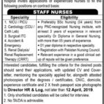 PAF Hospital (Islamabad) Jobs 2019 for Staff Nurses