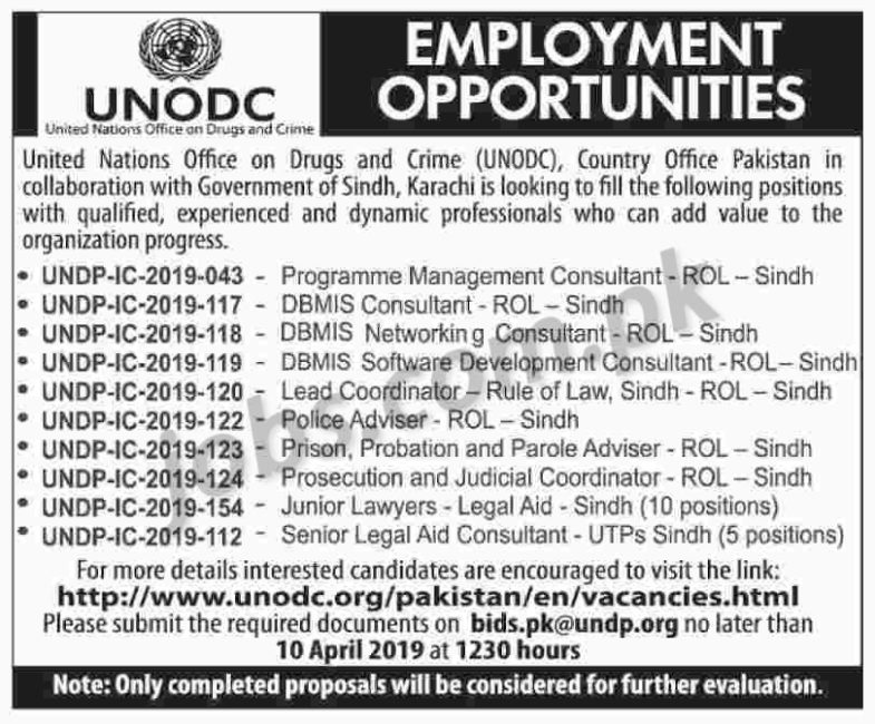United Nations (UNODC) Jobs 2019 for 23+ Posts (Multiple Categories)