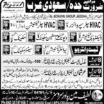 Saudi Arab Jobs Available for 100+ DAE, Technicians, HVAC, Operators & Other Posts in Multiple Companies