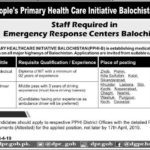 PPHI (Balochistan) Jobs 2019 for Emergency Medical Technicians and Ambulance Drivers (Multiple Districts)