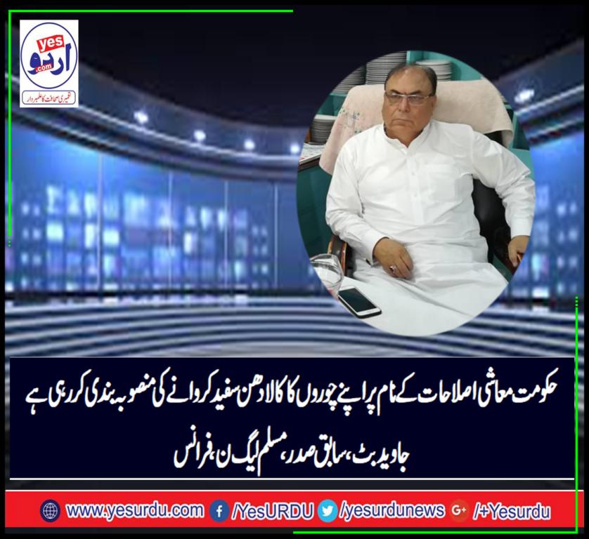 Javed Butt, ex-president, PMLN, France, condemned, raid, on, shehbaz sharief, family, by, NAB