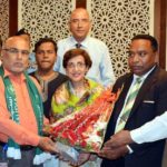 Secretary foreign affairs Mrs. Tahmina Janjua awarded the "Diplomatic Media excellence award" on a 35-years best service