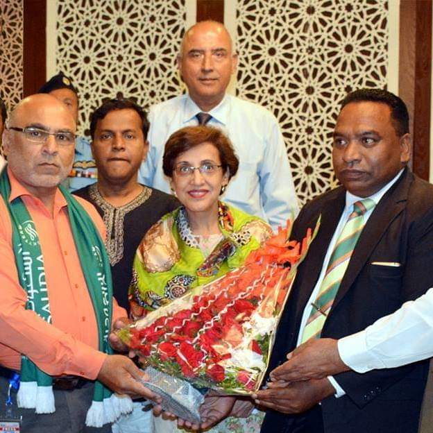 Secretary foreign affairs Mrs. Tahmina Janjua awarded the "Diplomatic Media excellence award" on a 35-years best service