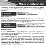 University of AJK Jobs 2019 for IT & Teaching Faculty (Walk-in Interviews)