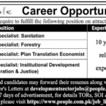 People Pakistan Jobs 2019 for Sector Specialists