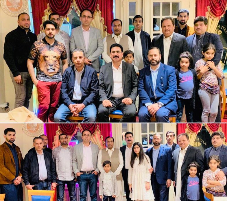 Sardar Zahoor Iqbal, arranged, a, dinner, in, favor, of, friends, in, Paris