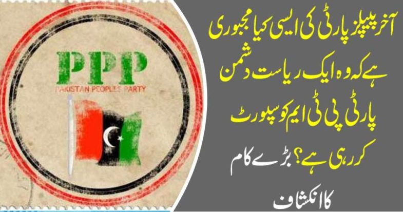 What is the last PPP's compulsion that he is supporting a state-run party PTM?
