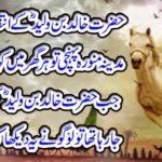 When Hazrat Khalid bin Vallad was being tied to the grave, they saw that your horse