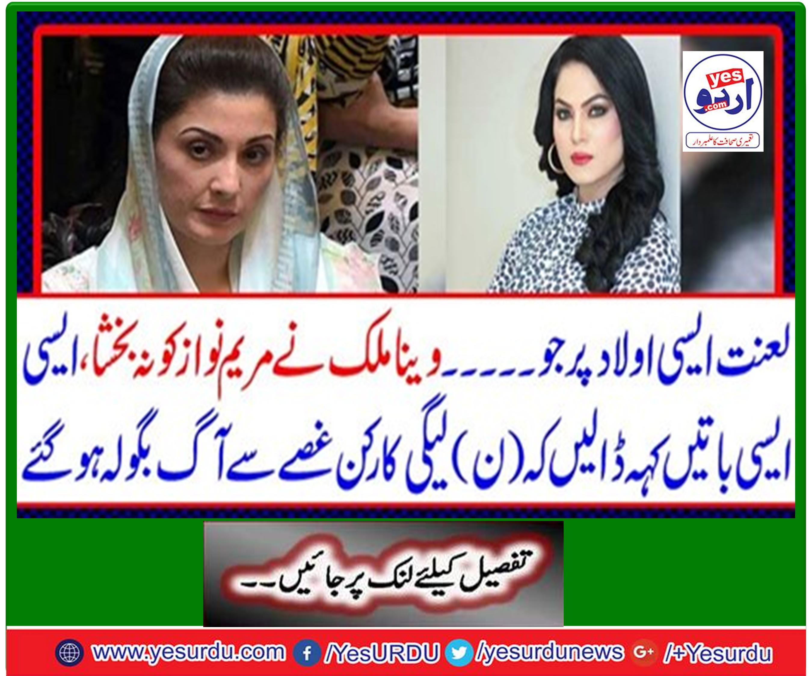 Veena Malik unique style reaction of Maryam Nawaz's tweet