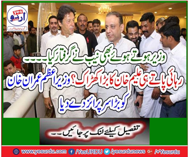 Imran Khan will give unconditional leave without any purpose, Aleem Khan