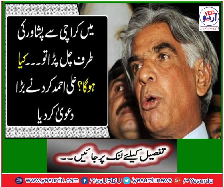 If I walked from Peshawar to Karachi then the situation would be in front of you