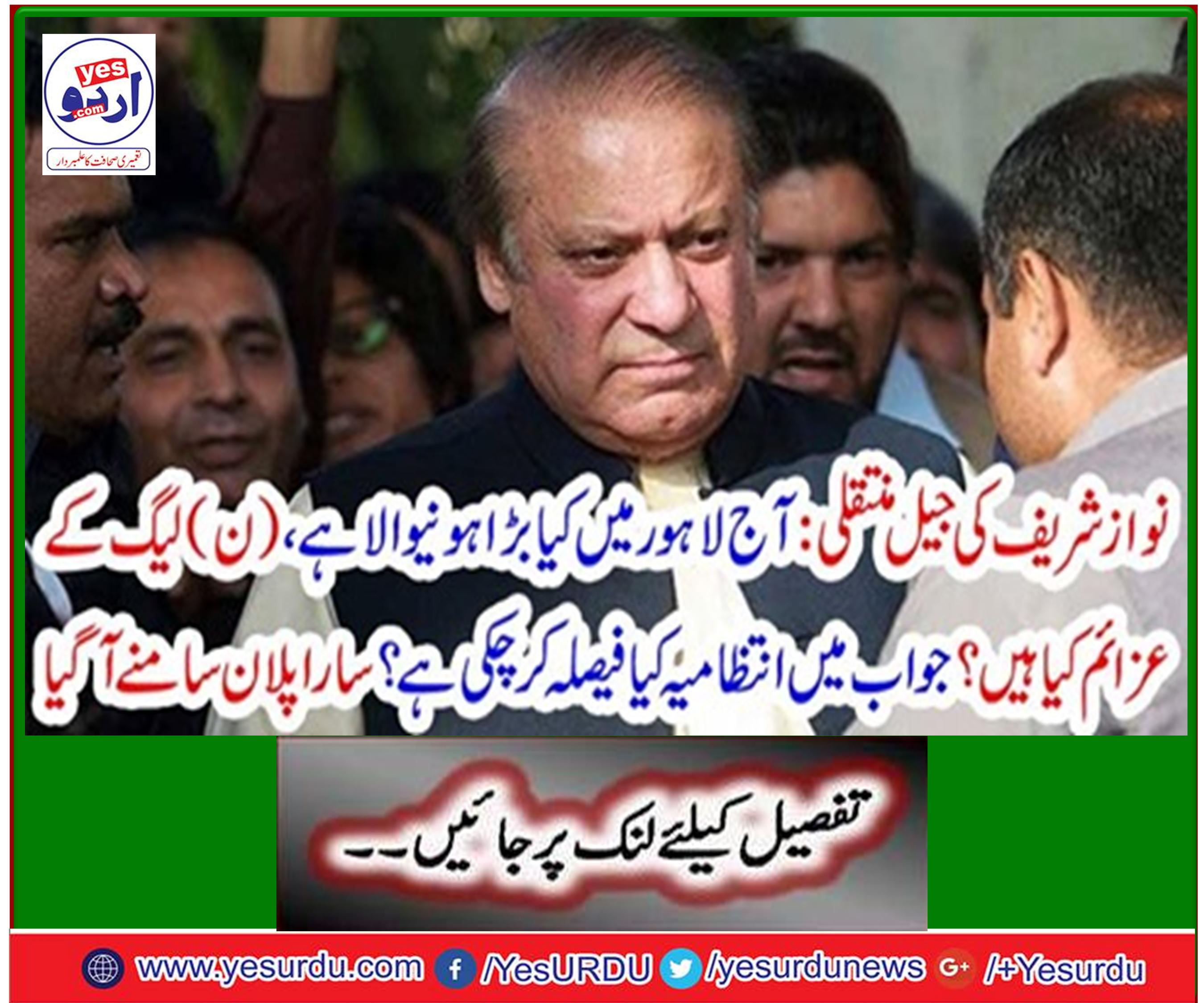 Nawaz Sharif's transfer to jail