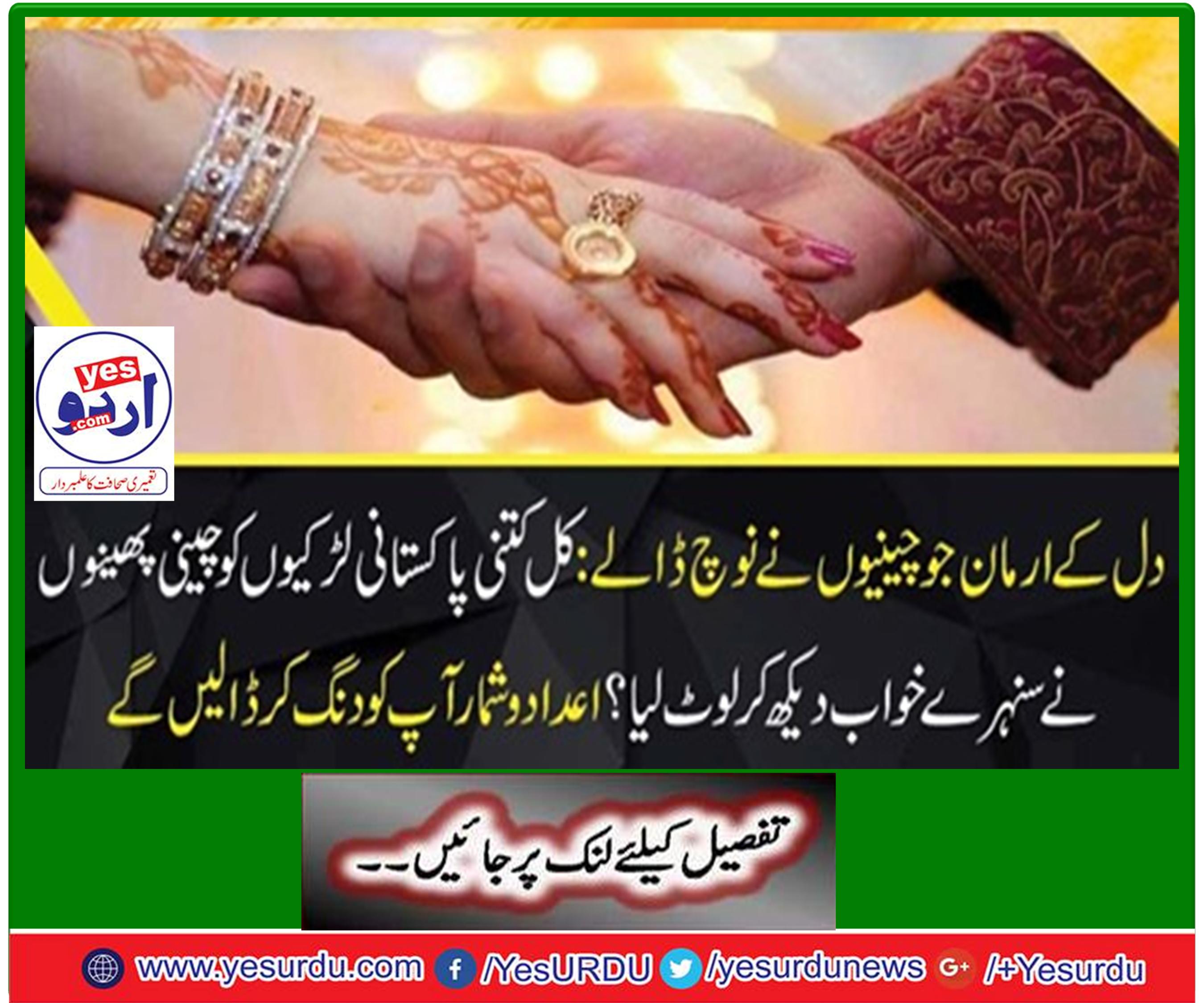 Reveal of 1500 Chinese boys weddings with Pakistani girls