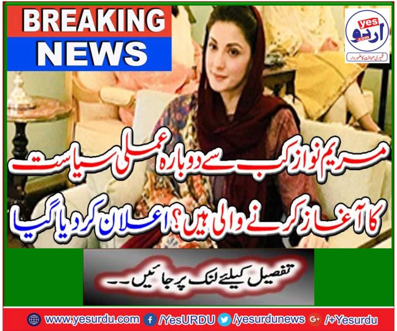 When Maryam Nawaz starting practical politics?