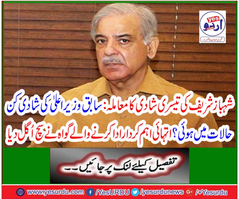 Shahbaz Sharif's third wedding case