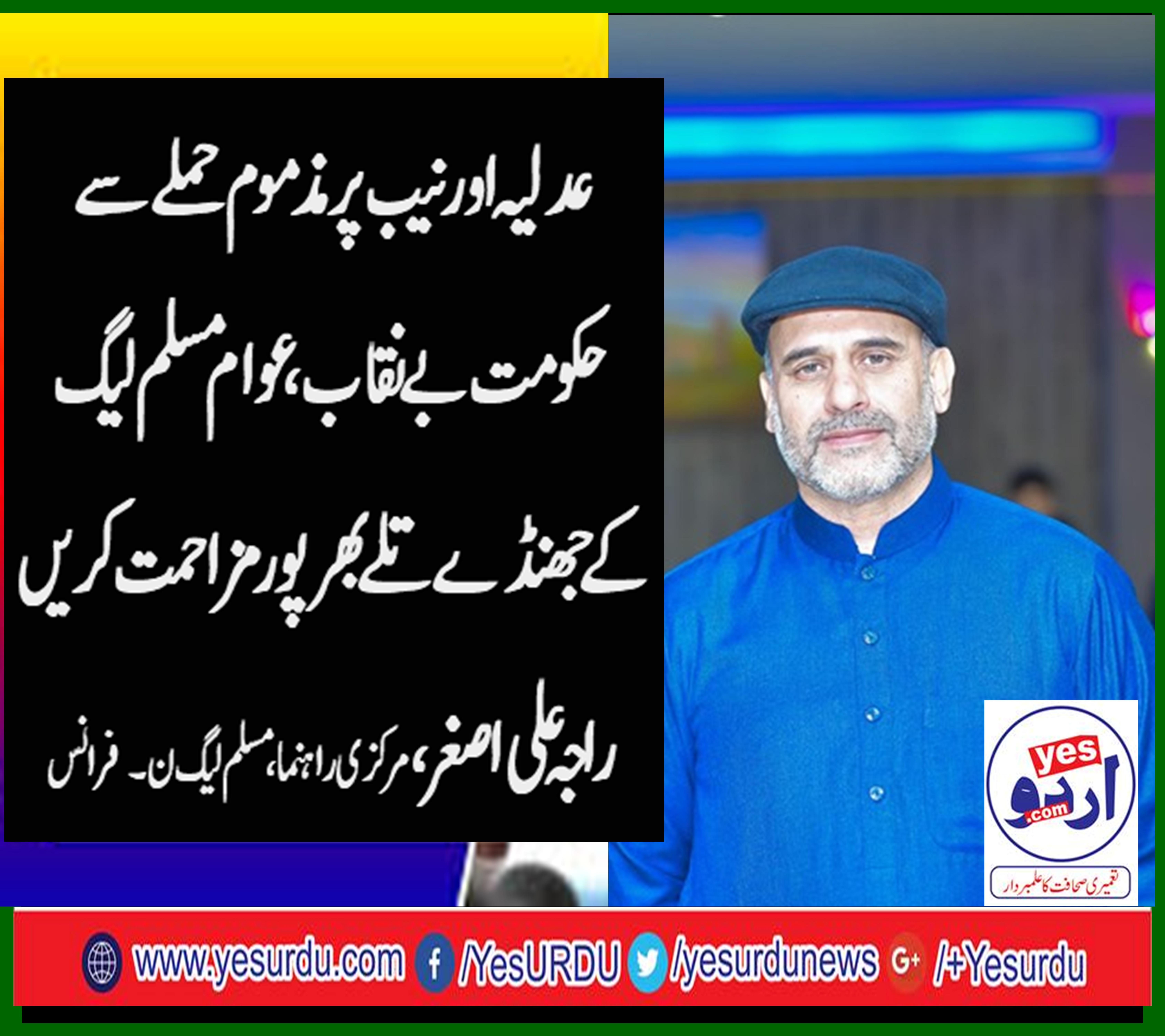 Raja Ali Asghar, Senior, Leader, PMLN, France