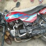 Motorcycle riding seriously injured by high speed car tucker in the limits of the Islamabad Abpara at the Seventh avenue Road