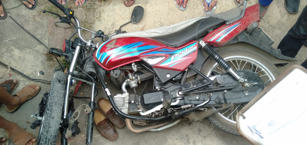 Motorcycle riding seriously injured by high speed car tucker in the limits of the Islamabad Abpara at the Seventh avenue Road
