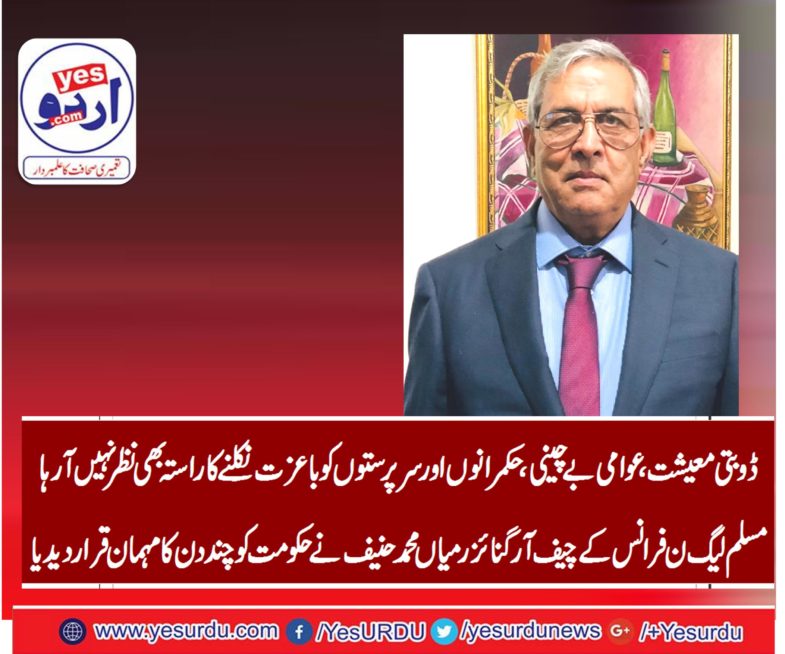 mian muhammad hanif, chief, organizer, PMLN, France