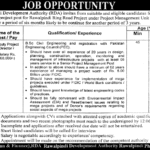 Rawalpindi Development Authority (RDA) Jobs 2019 for Deputy Project / Director