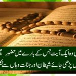 A verse of Quran which the Holy Prophet said