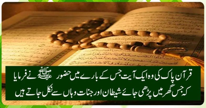 A verse of Quran which the Holy Prophet said