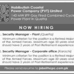 Habibullah Coastal Power Company (HCPC) Jobs 2019 For Security Managers Plant & Corporate Office