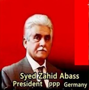 syed zahid abbas shah, president, PPP, Germany