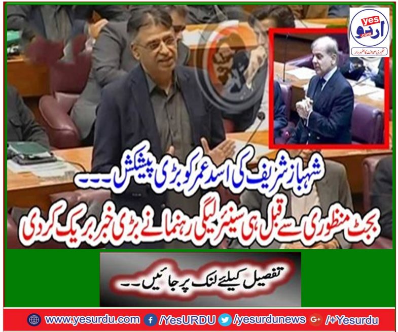 Shahbaz Sharif's great offer to Asad Omar ...
