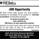 SME Bank Ltd Jobs 2019 for IT / Information Security Officer