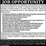 Concern Worldwide Pakistan NGO Jobs 2019 for Driver Posts