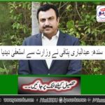 Sindh: Abdul Bari Patai resigned from the ministry