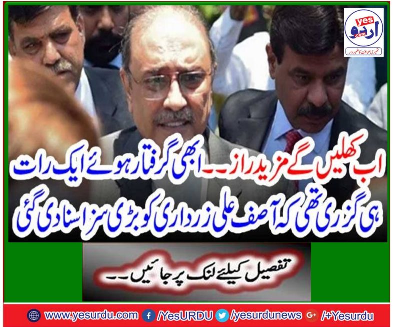 Former President Asif Ali Zardari handed over NAB to a 10-day physical remand
