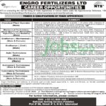 ENGRO Fertilizers Jobs 2019 For Trade Apprentices – Matric / DAE / BSc / BTech Apply Now – Download NTS Form