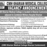 CMH Kharian Jobs 2019 for Teaching Faculty at CMH Hospital