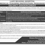 Lady Reading Hospital / LRH Jobs 2019 for Manager Quality Assurance and Medical Sonologist