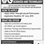 GIK Institute of Engineering Sciences & Technology Jobs 2019 for Incubator (Paid Stipend)