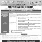 Air University Jobs 2019 For Teaching Faculty