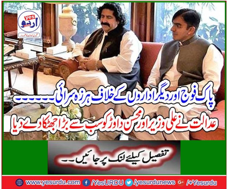 The court gave the biggest shock to Ali Wazir and Mohsin Dwar