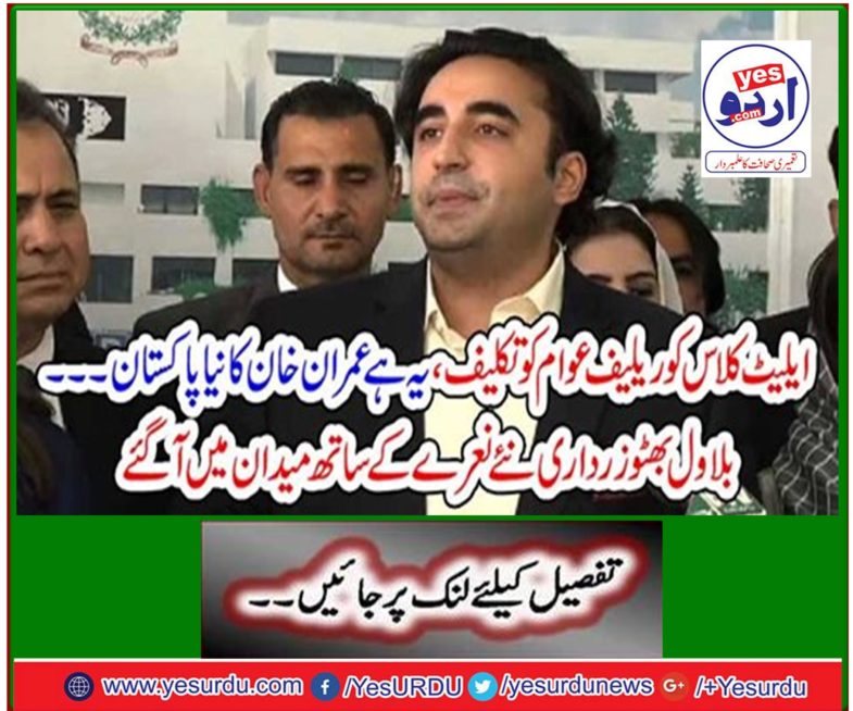 Bilawal Bhutto Zardari came to the field with a new slogan