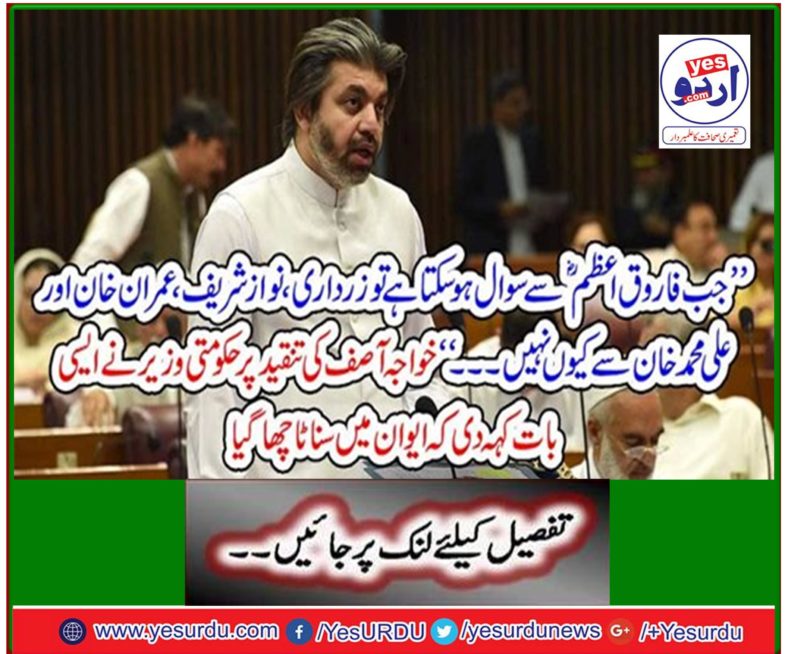 On the criticism of Khawaja Asif, the government minister said such a thing that the house was shattered