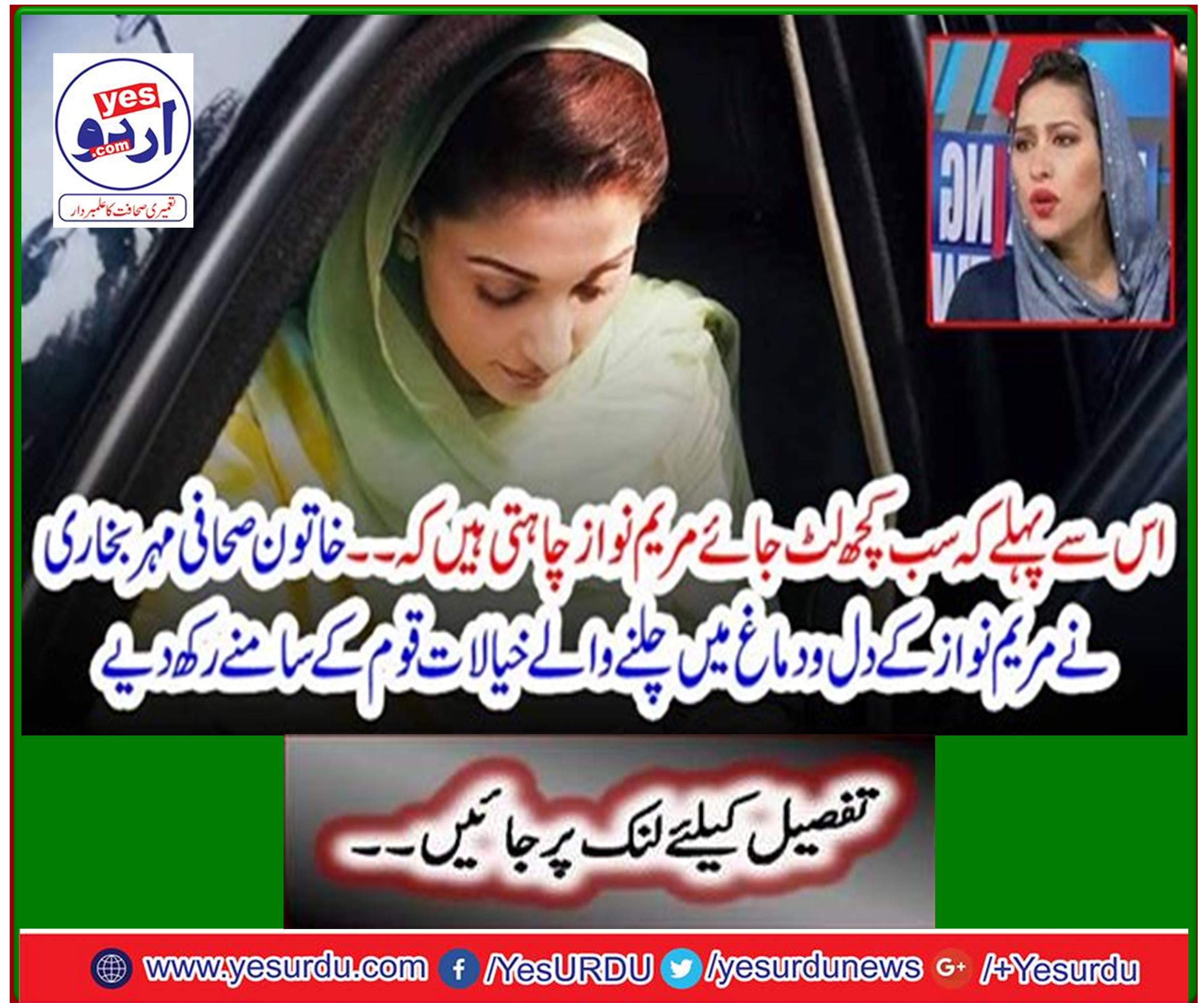 Female journalist Seal Bukhari placed Mary Nawaz's thoughts in front of the nation