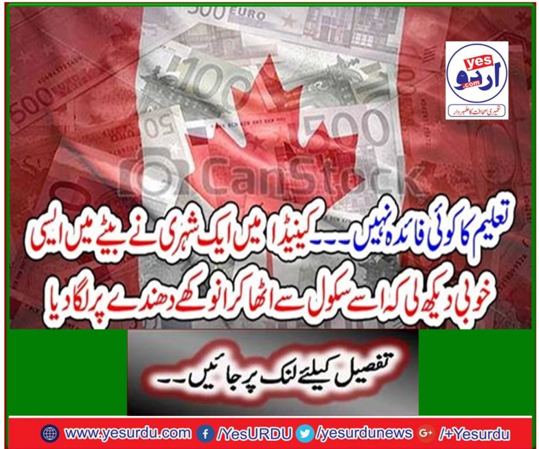 A Canadian citizen saw a son so good that he picked him up from school and put him on a trap.