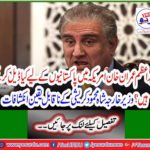 Incredible revelations by Foreign Minister Shah Mahmood Krishi