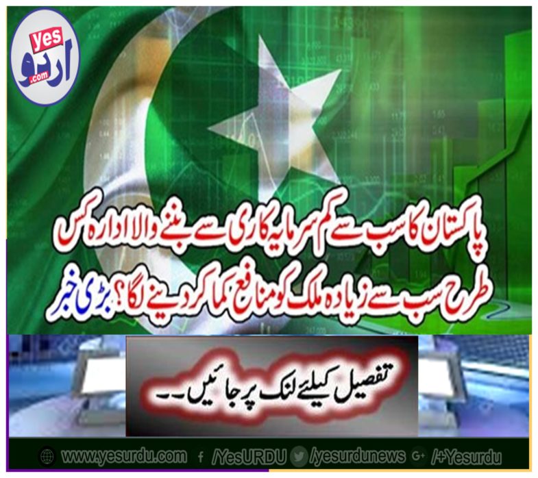 How was Pakistan's lowest investment company started to earn profits from most of the country? Big news