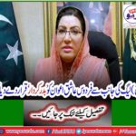 The NG has declared Firdous Ashiq Awan as 'Bad Rakhdar'