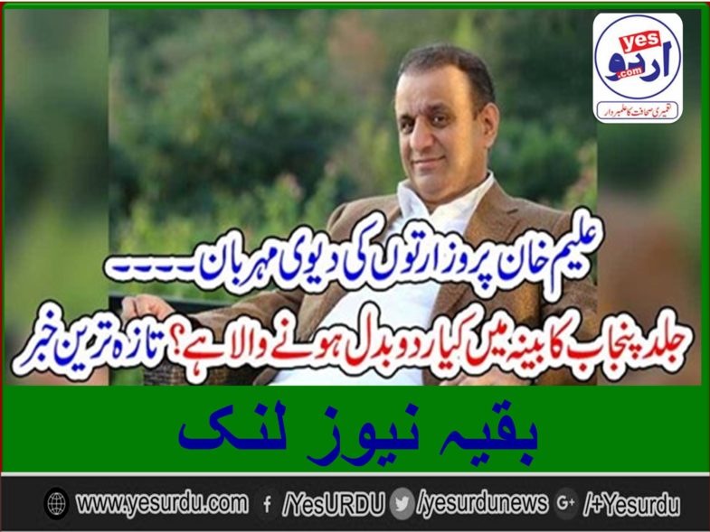 LUCKY, ALEEM KHAN, SOON, PUNJAB, CABINET, WILL, BE, SHUFFLE, WITH, IMPORTANT, CHANGINGS